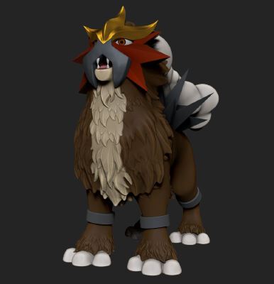 Legendary Pokemon Entei | 3d print model