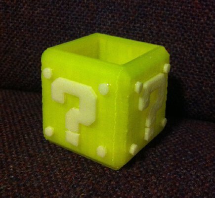 Mario question block shot glass | 3d print model