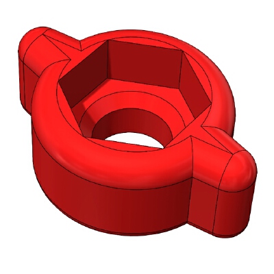 Handle for hexagon bolt | 3d print model