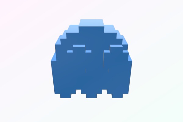 Pixel Pacman Ghost | 3d print model