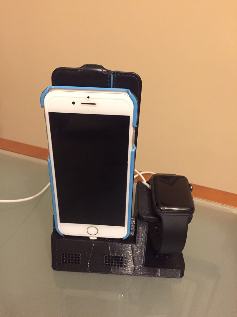 Dual stand for iPhone and Apple Watch