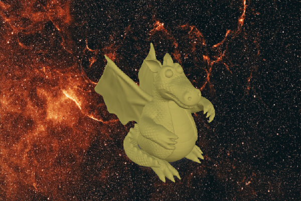 yellow baby dragon | 3d print model