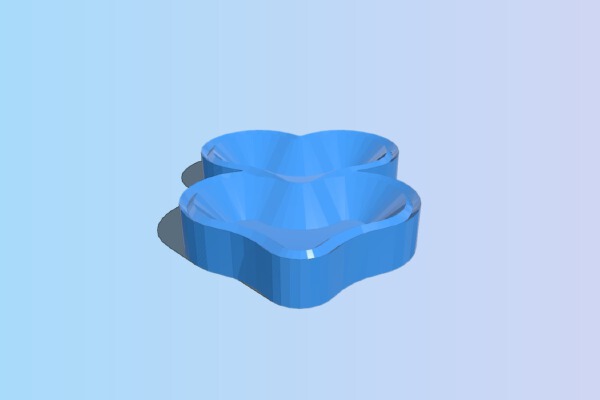 Double heart ice mould | 3d print model