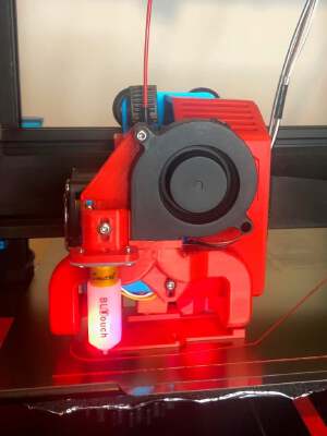 BLTOUCH Remix of Lightweight SWX1 5015 Part Cooling Duct | 3d print model