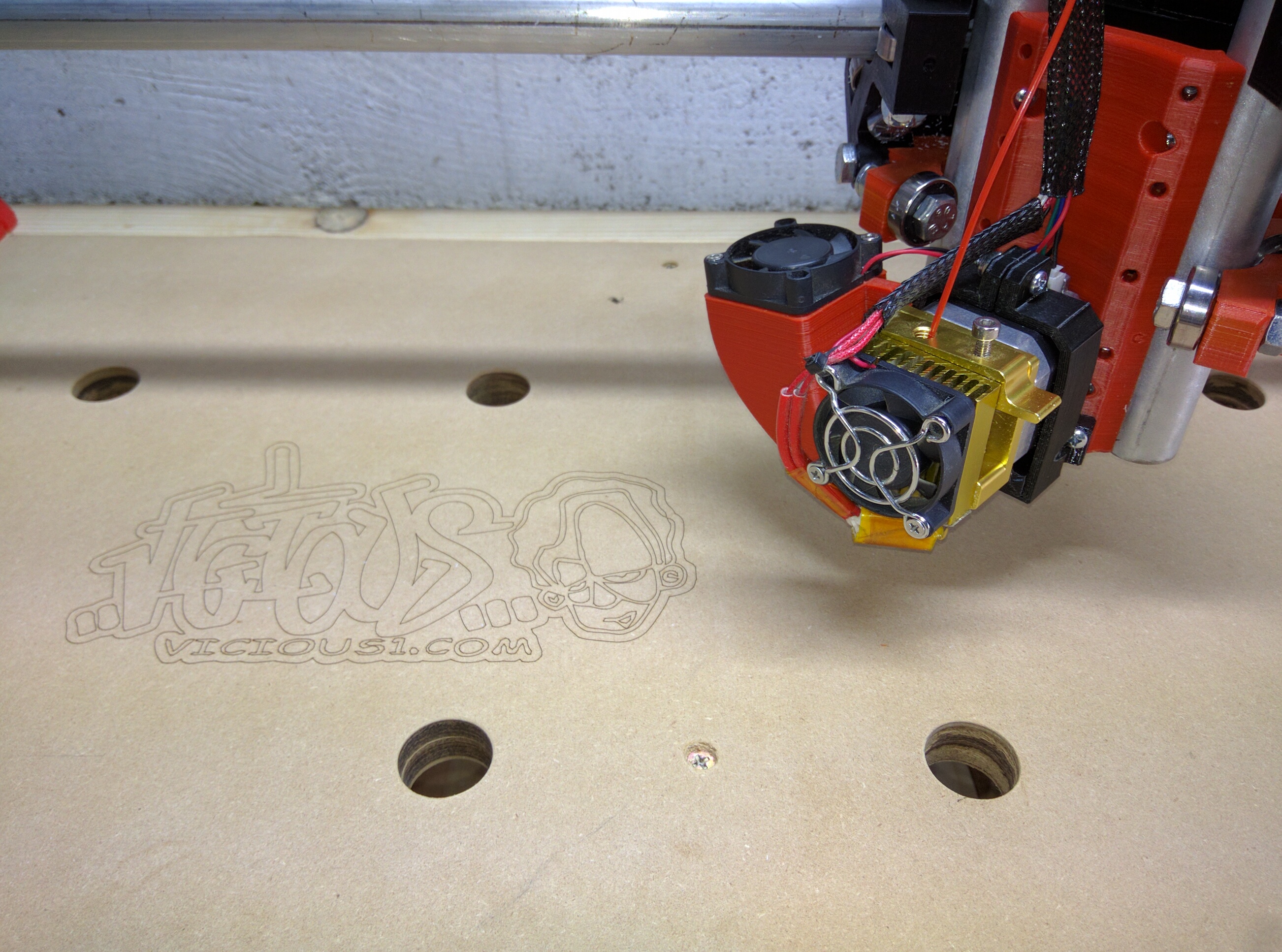 Mostly Printed CNC -Add On- MK _ Aero Extruder