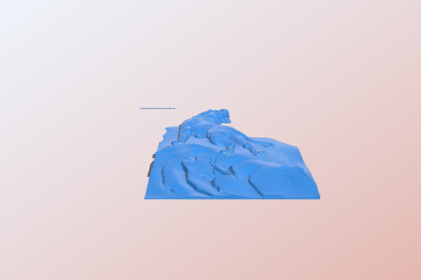 Painting Tiger on the cliff