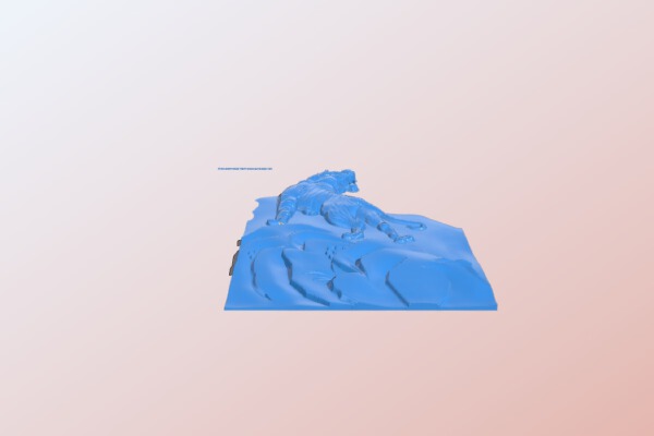 Painting Tiger on the cliff | 3d print model