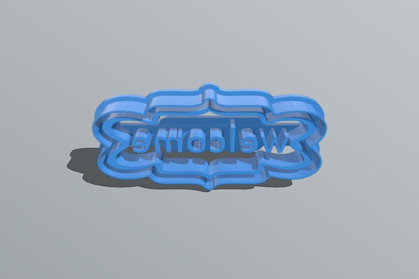 Welcome Frame Cookie Cutter | 3d print model