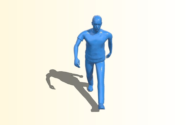 Walking Soldier with belt HQ | 3d print model