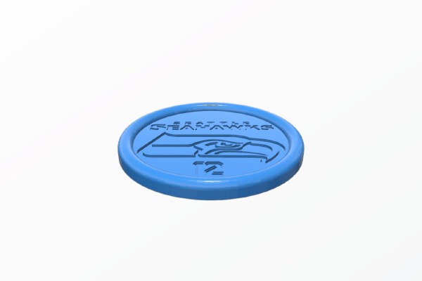 Seahawks Coaster | 3d print model