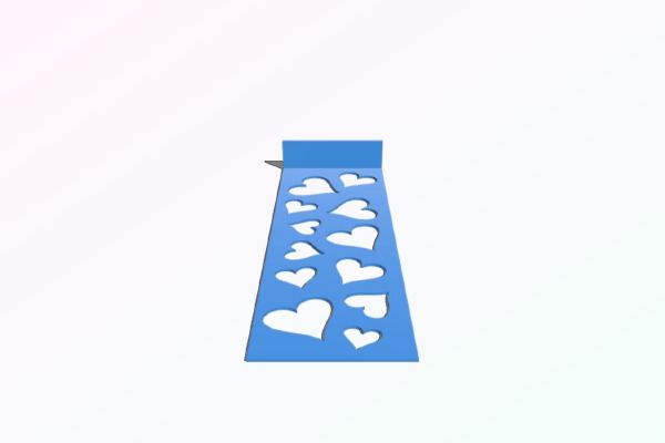 Bookmark : Hearts inverted | 3d print model