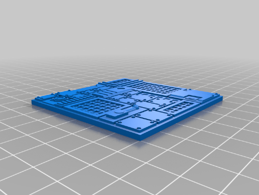 Scifi Texture Plate for Miniature Bases | 3d print model