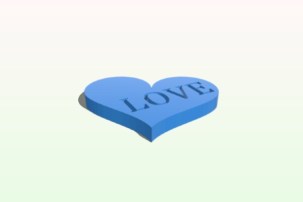 Heart Keychain | 3d print model