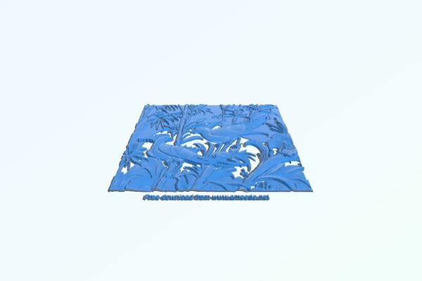 Painting of flowers and birds | 3d print model