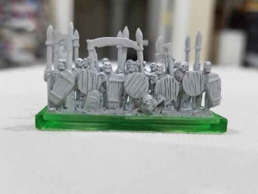 20x40mm base for Warmaster, spaces for washers and model's bases. | 3d print model