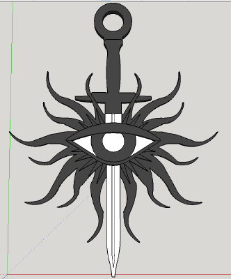 Dragon age inquisition pendant dual extrusion | 3d print model