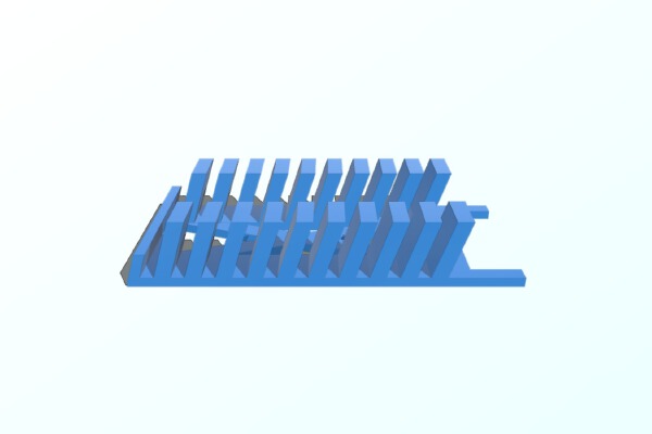 Vinyl Record Stand (10 records) | 3d print model