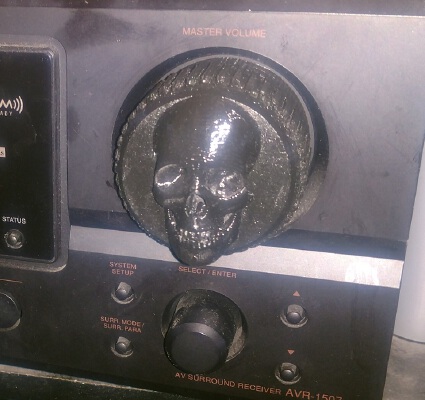 Replacment Stereo Skull Knob Volume 2in | 3d print model