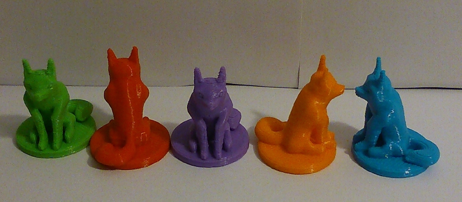 Seated wolf token | 3d print model