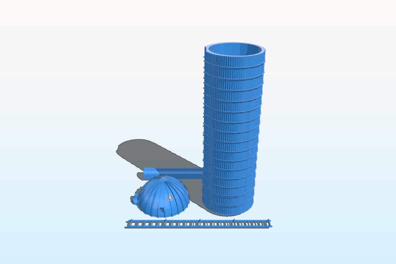 N Scale 45 foot grain silo