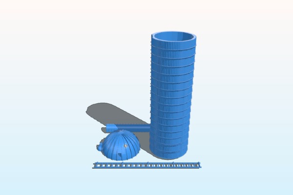 N Scale 45 foot grain silo | 3d print model