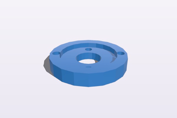 30mm to 22mm flange adaptor | 3d print model