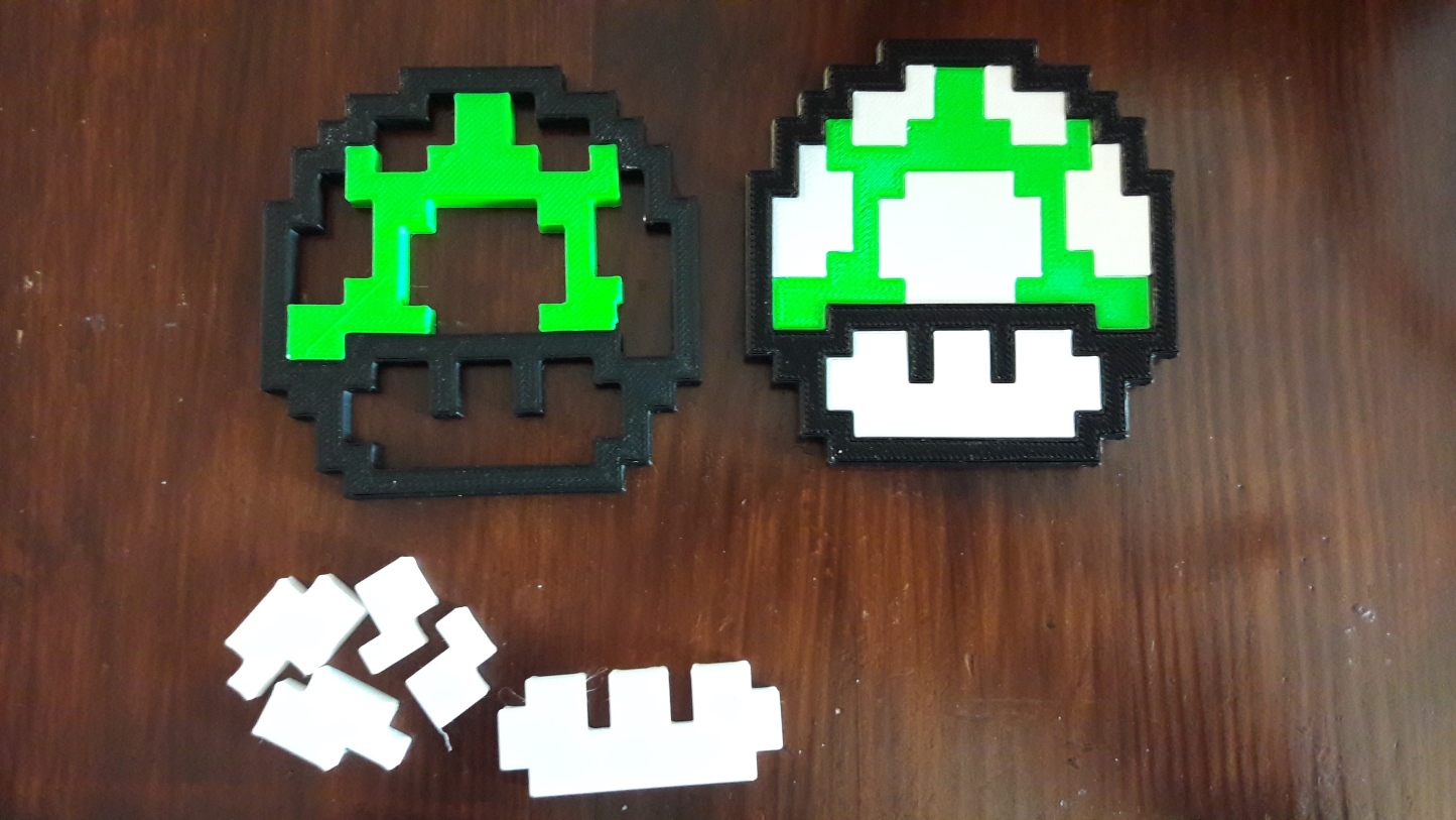 Mario 8-bit 1 up mushroom