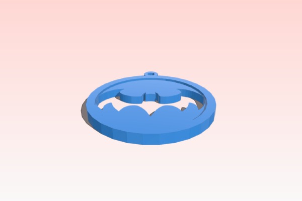Batman pendant keychain | 3d print model