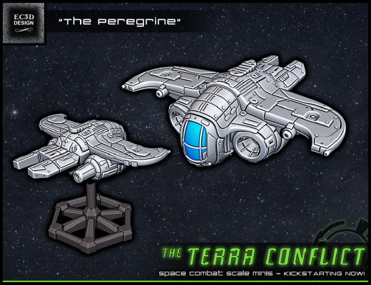 "The Peregrine" - Space-combat scale mini | 3d print model
