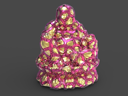 bust bouddha wrapped | 3d print model