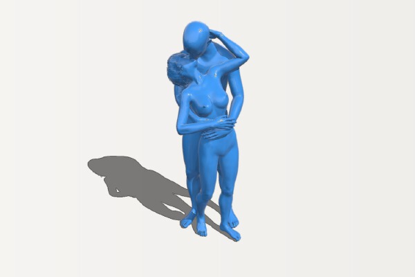 Couple kissing – man and women | 3d print model