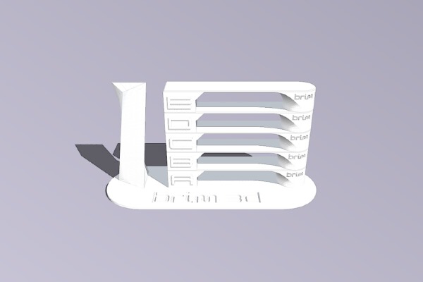 Temperature calibration tower brim3d V2 | 3d print model