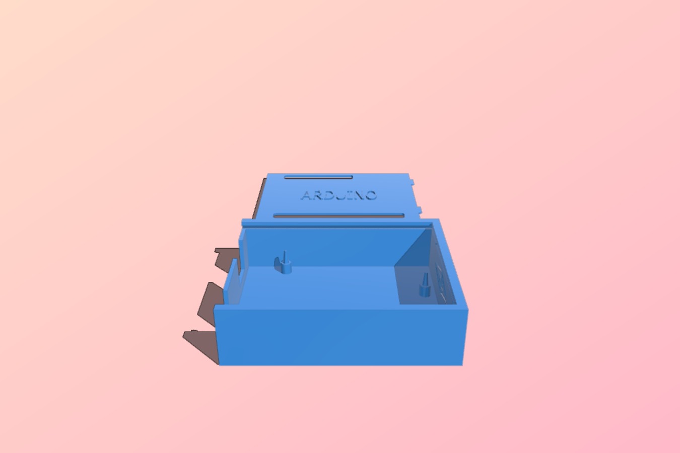 Arduino Uno case with sliding lid.