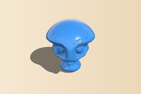 alien geof bust | 3d print model