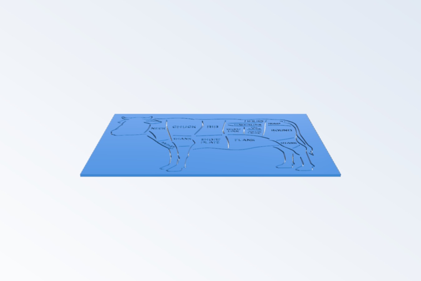 Cow Diagram stencil