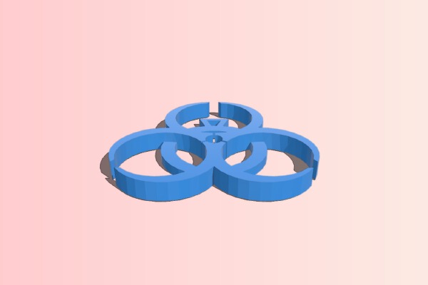 Necklace biohazard | 3d print model