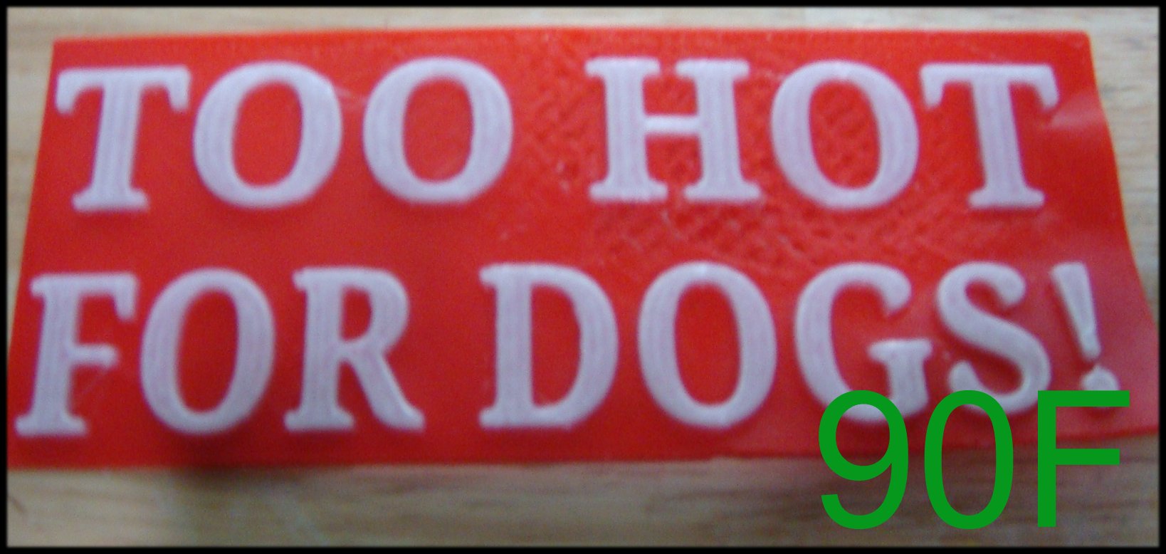 Multicolored Temperature Warning for Dogs