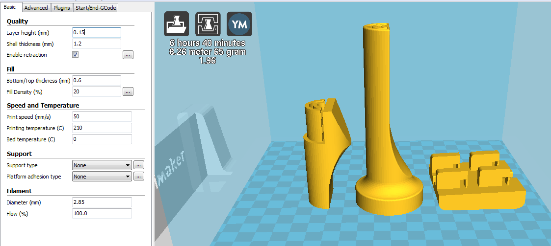 Ultimaker filament spool holder