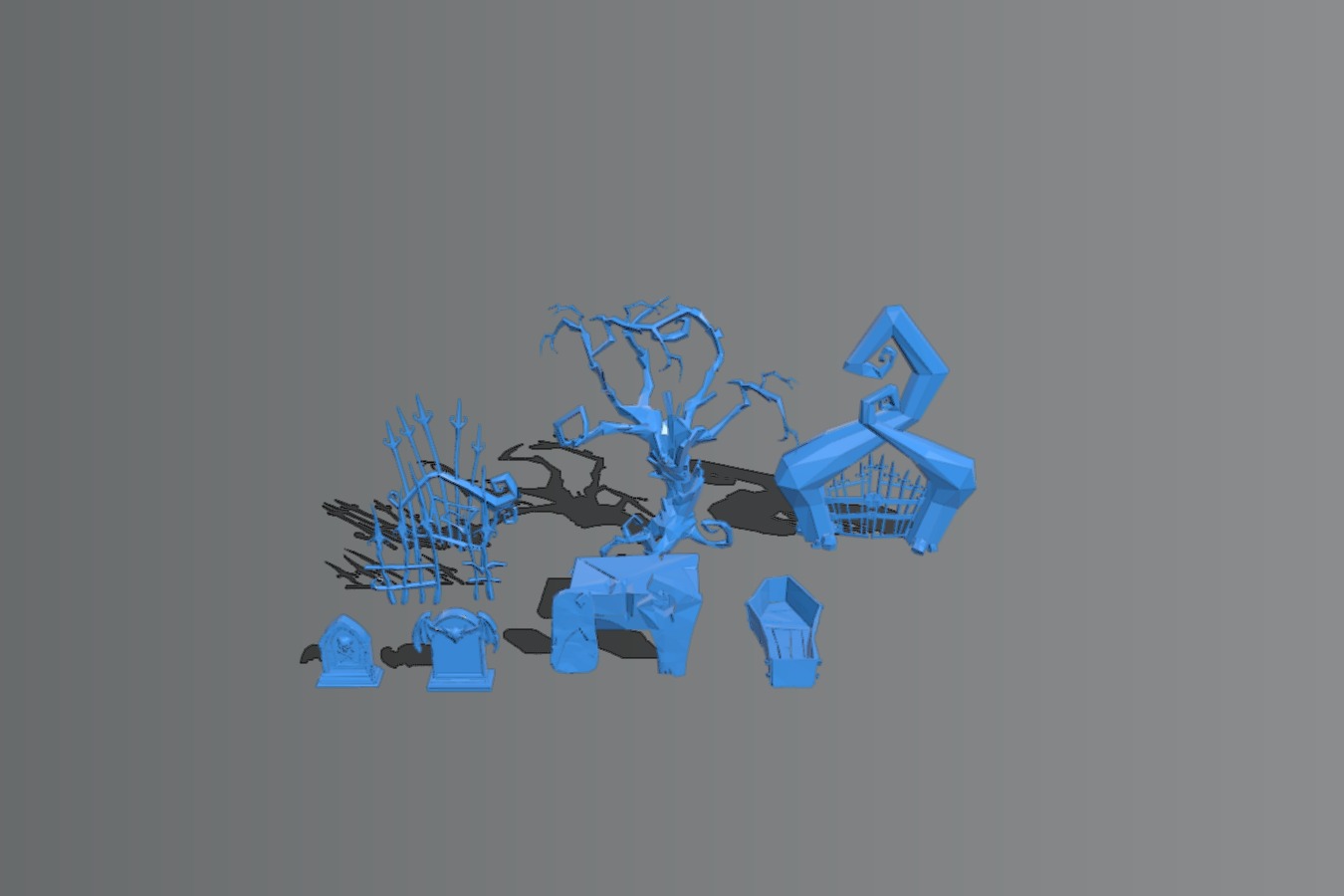 high fantasy graveyard - modular - terrain