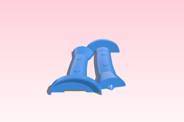 Zuko Dual Broadswords handles - one piece | 3d print model