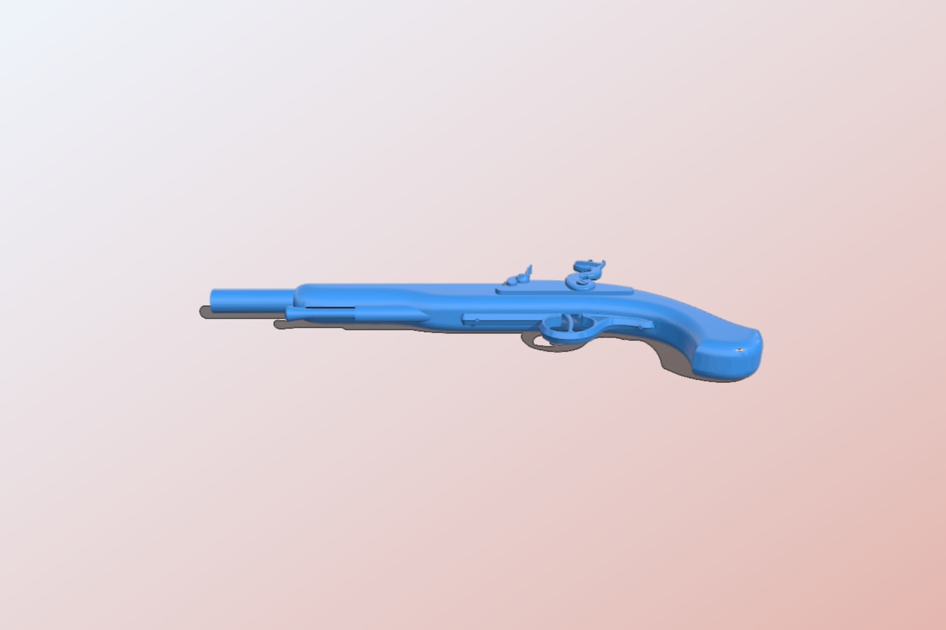 Hexagonal barrel flintlock pistols