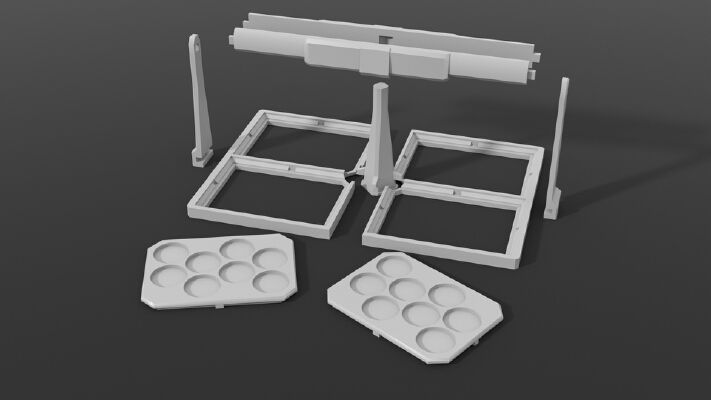 Unit carrier and trays for Legion | 3d print model