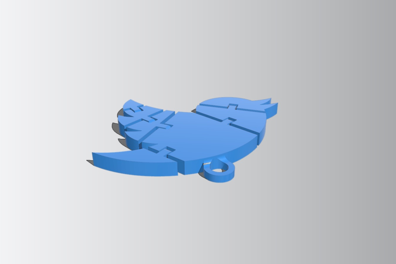 Articulated twitter keychain