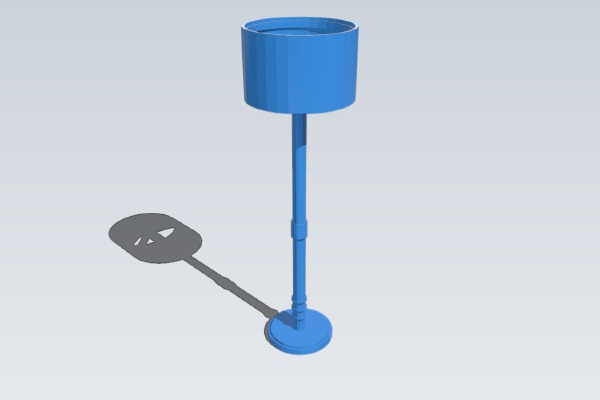 Floor Lamp (106.30 mm tall) | 3d print model
