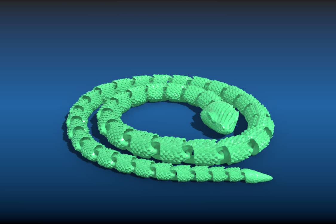3d Printed Snake With Wings