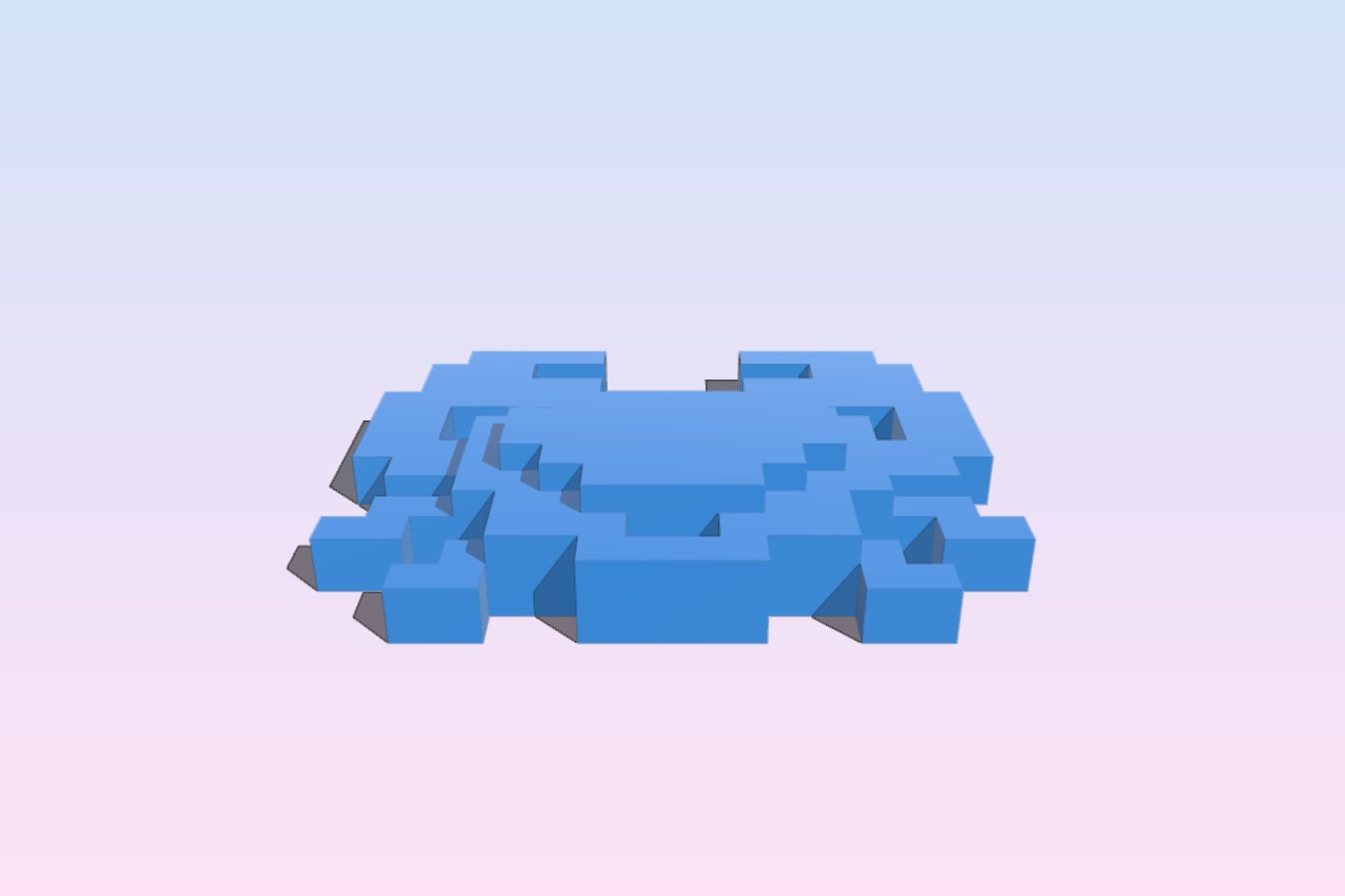 8 bit Crab Keychain