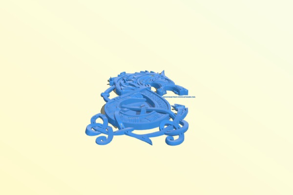 Symbolic pattern of the wolf | 3d print model
