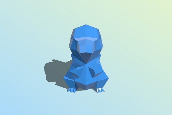 Low Poly Cindaquil | 3d print model