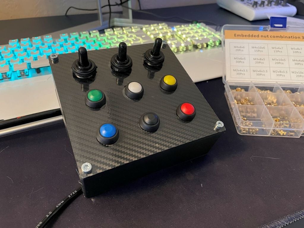 Button Box for simracing | Files to download and to 3D print for free ...