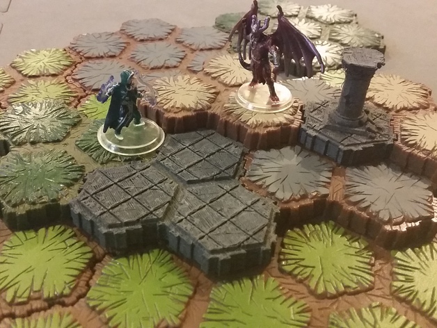 Locking Hex Terrain Stone Path